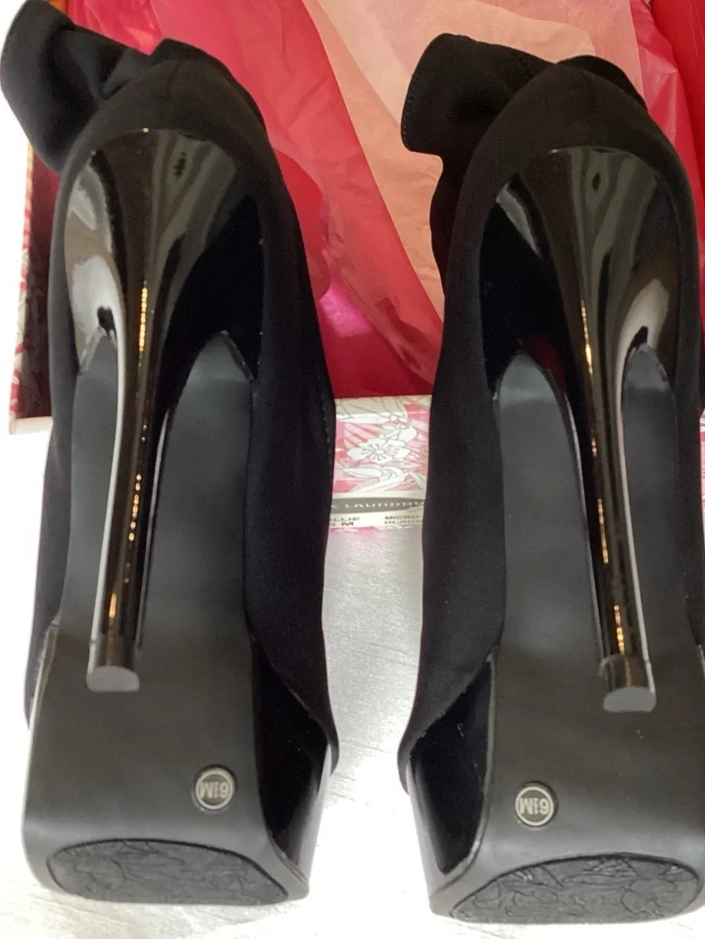 Chinese Laundry Black Ankle Peep-Toe Platform Heels - MOLLIE